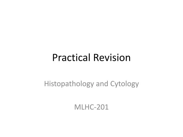 practical revision
