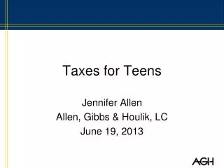 Taxes for Teens