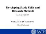 Enhancing Study Skills and Research Methods in Academic Contexts - slide 1