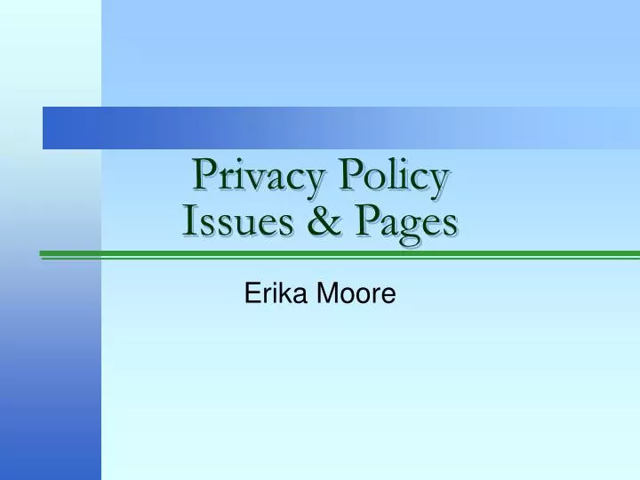 privacy policy issues pages