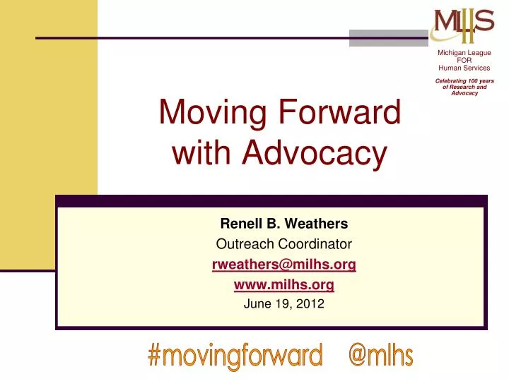 moving forward with advocacy