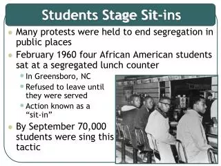 Students Stage Sit-ins