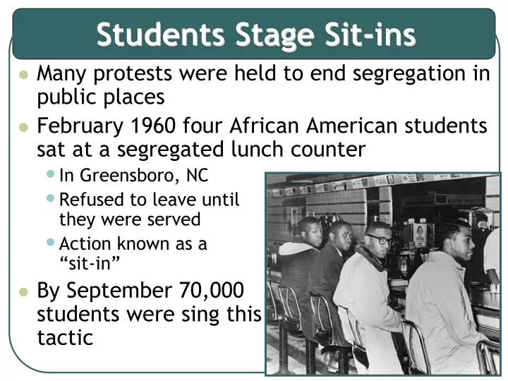 students stage sit ins