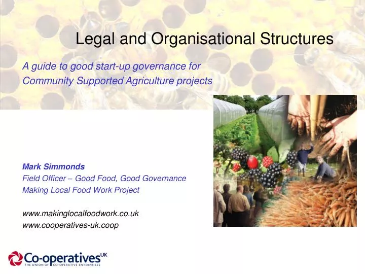 legal and organisational structures