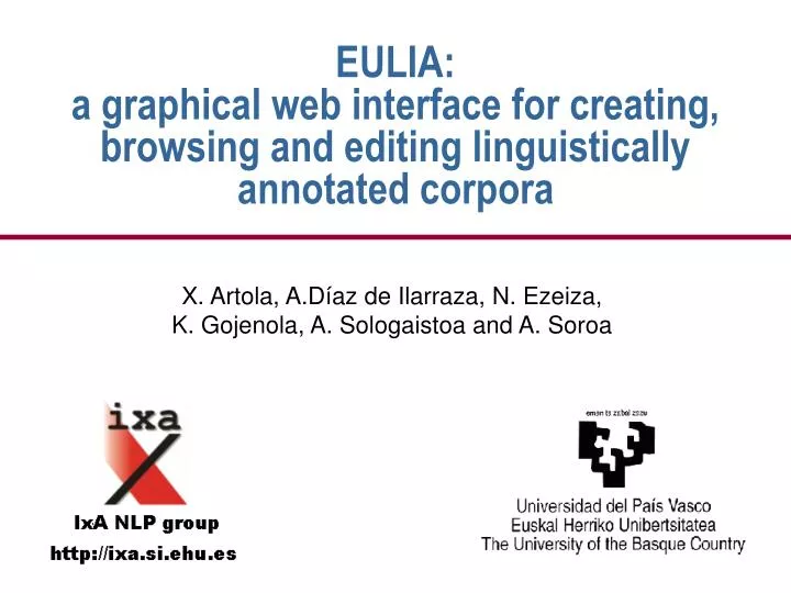 eulia a graphical web interface for creating browsing and editing linguistically annotated corpora