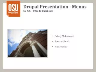 Drupal Presentation - Menus