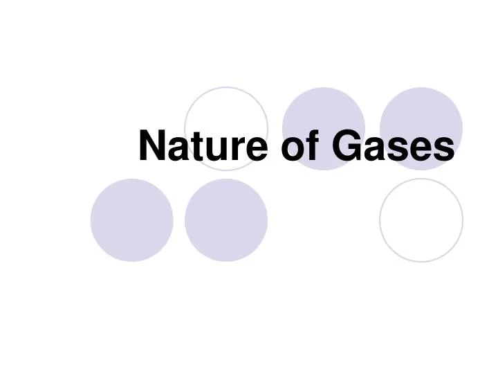 nature of gases