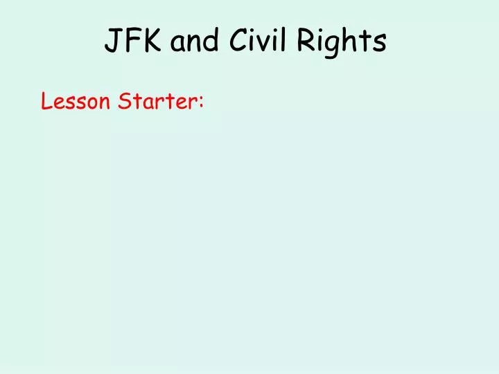 jfk and civil rights
