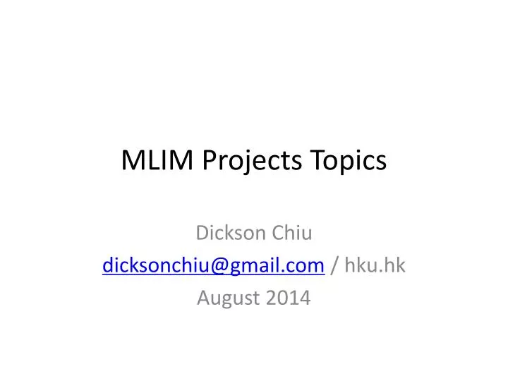 mlim projects topics