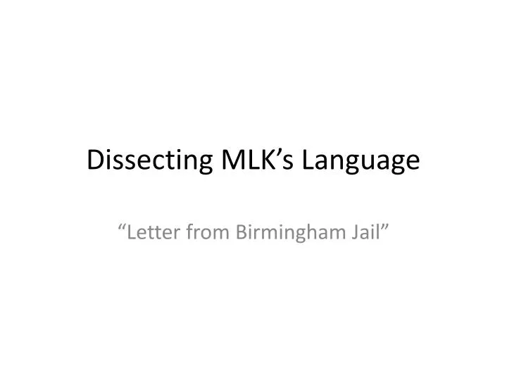 dissecting mlk s language