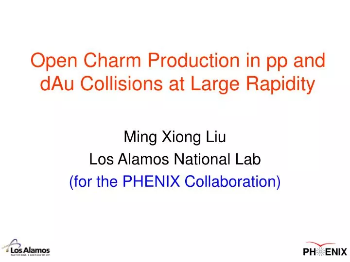 open charm production in pp and dau collisions at large rapidity