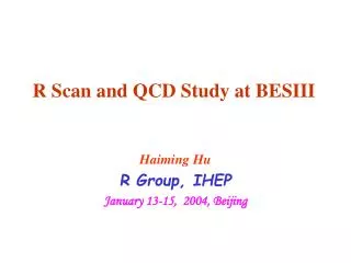 R Scan and QCD Study at BESIII