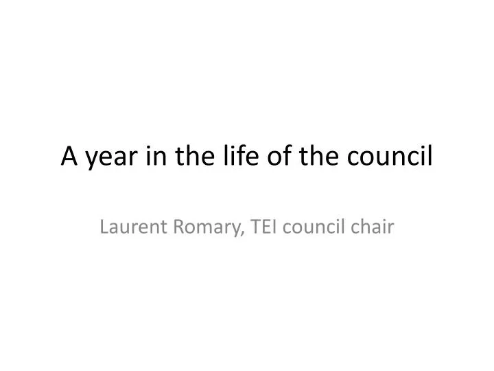 a year in the life of the council