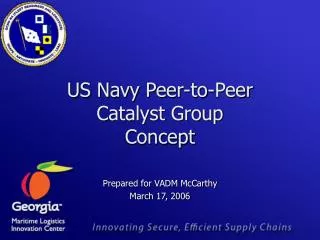 US Navy Peer-to-Peer Catalyst Group Concept
