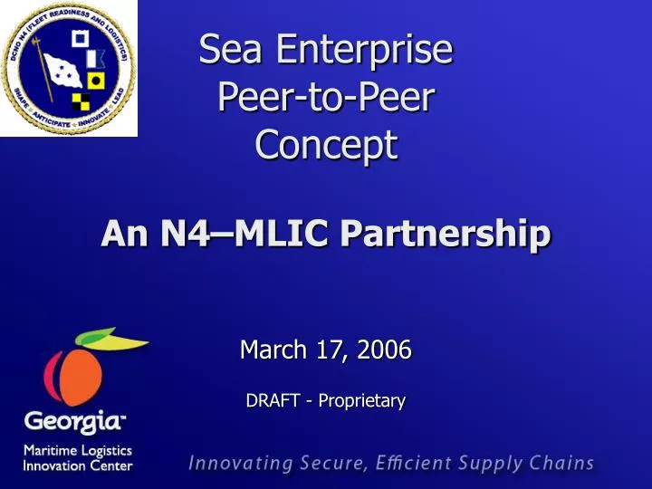 sea enterprise peer to peer concept an n4 mlic partnership