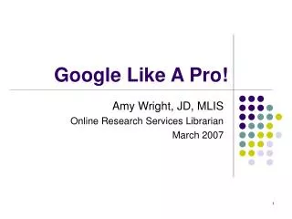 Google Like A Pro!