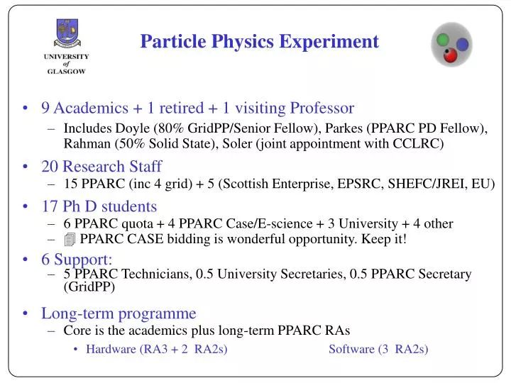 particle physics experiment