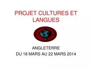 projet cultures et langues