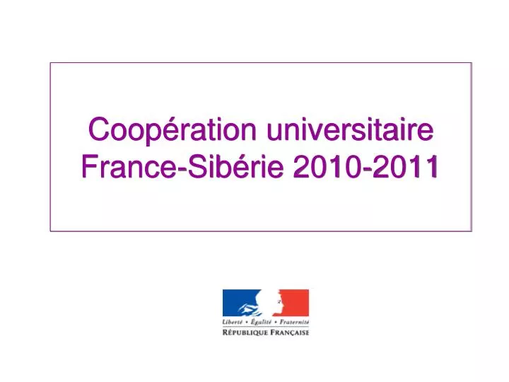 coop ration universitaire france sib rie 2010 2011