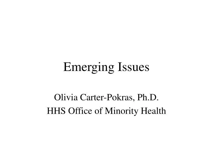 emerging issues