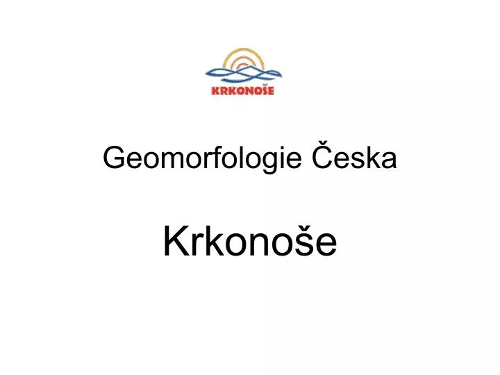 geomorfologie eska