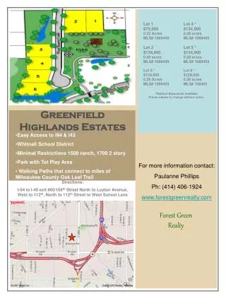 Greenfield Highlands Estates