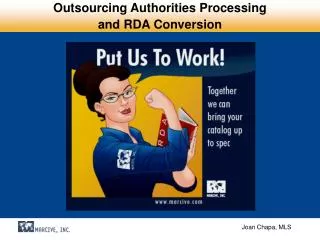 Outsourcing Authorities Processing and RDA Conversion