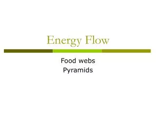 Energy Flow