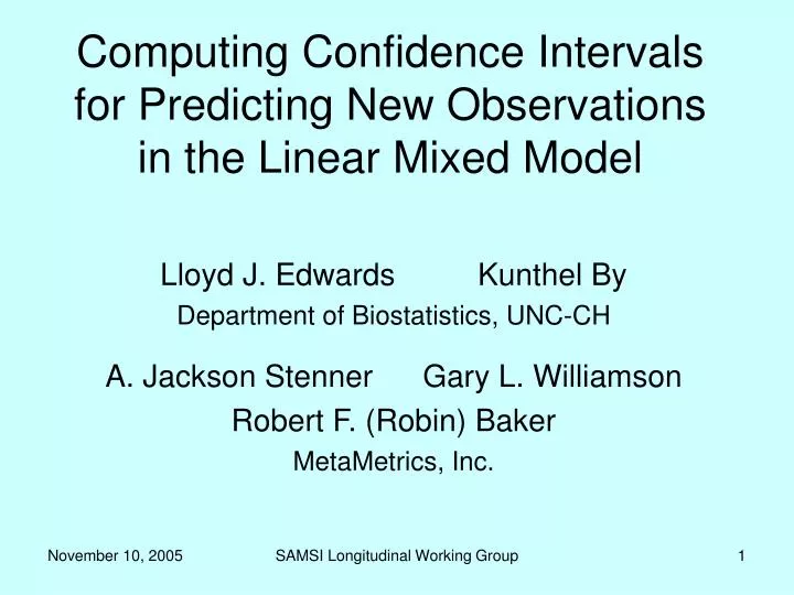 computing confidence intervals for predicting new observations in the linear mixed model