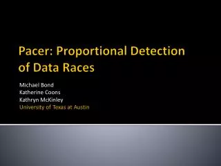 Pacer: Proportional Detection of Data Races