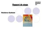 Rapport de stage - slide 1