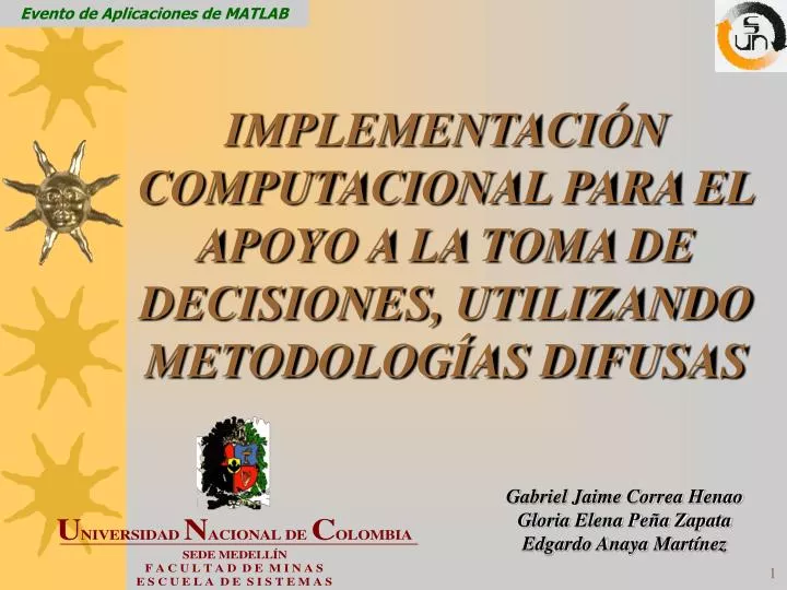 implementaci n computacional para el apoyo a la toma de decisiones utilizando metodolog as difusas