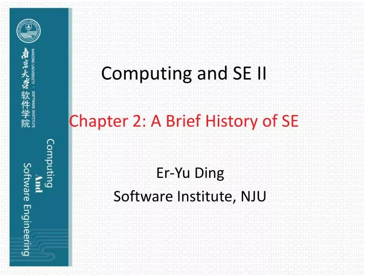 computing and se ii chapter 2 a brief history of se