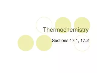 Thermochemistry