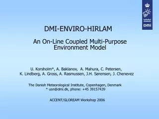 DMI-ENVIRO-HIRLAM