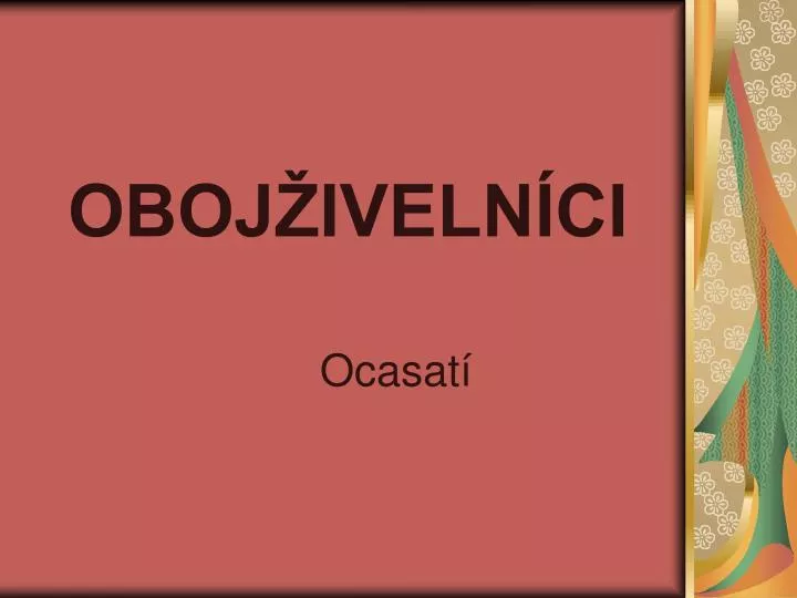 oboj iveln ci