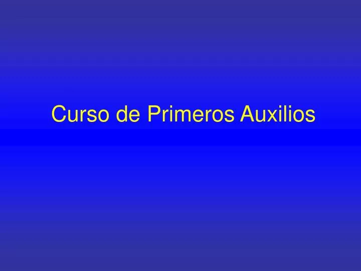 curso de primeros auxilios