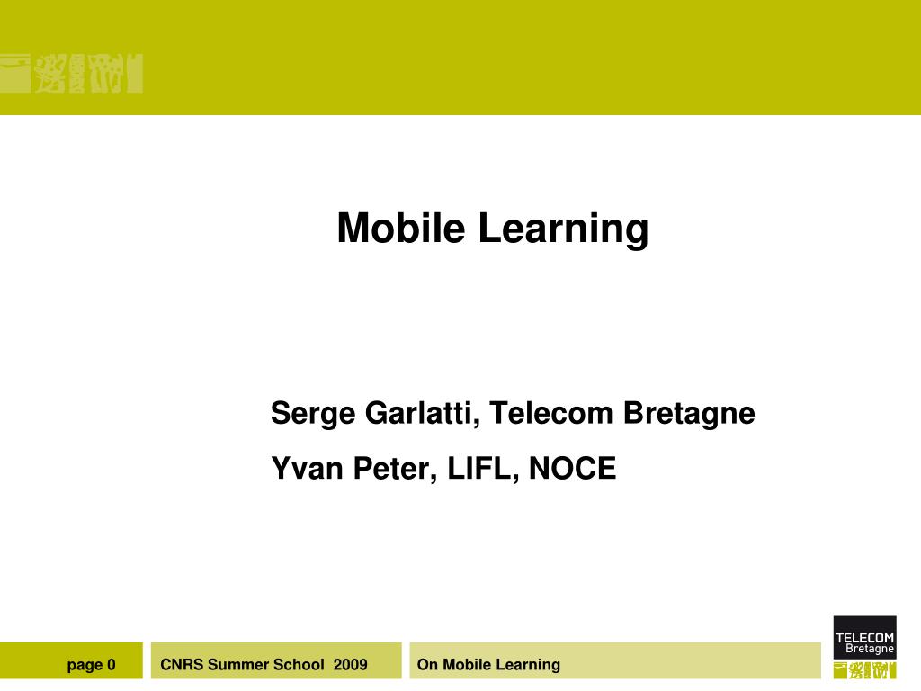 PPT - Mobile Learning PowerPoint Presentation, free download - ID:4342244