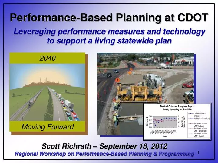 performance based planning at cdot