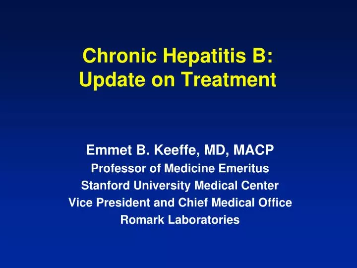 chronic hepatitis b update on treatment