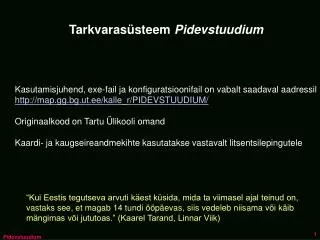 tarkvaras steem pidevstuudium