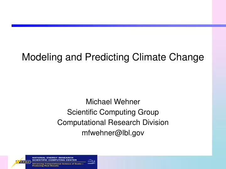 modeling and predicting climate change