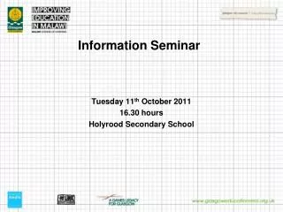 Information Seminar