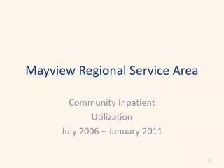 Mayview Regional Service Area