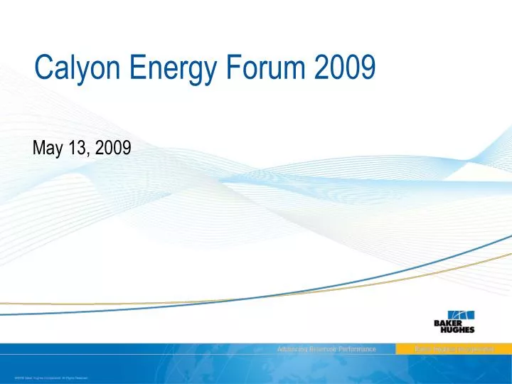 calyon energy forum 2009