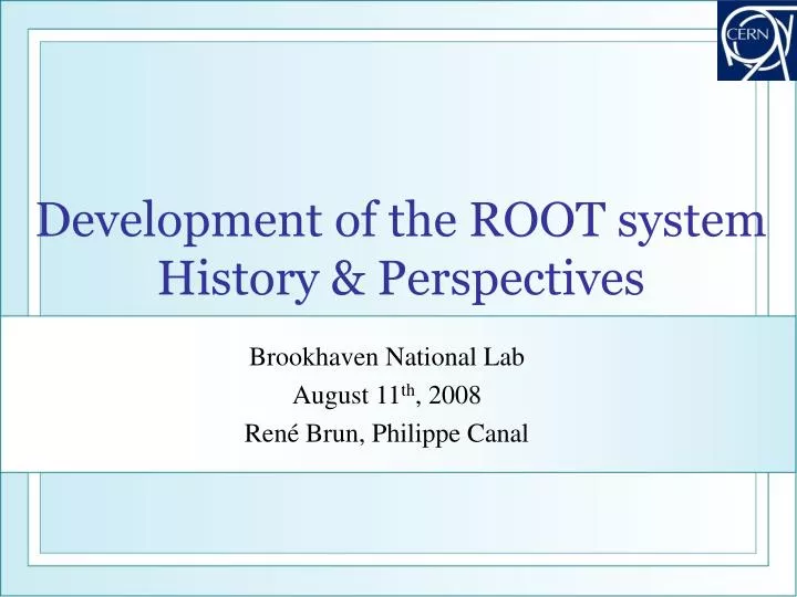 development of the root system history perspectives