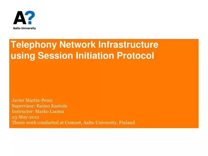telephony network infrastructure using session initiation protocol