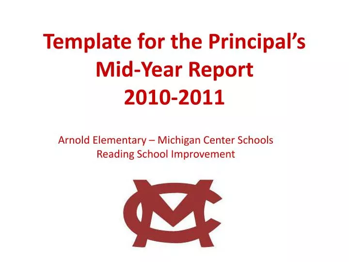 template for the principal s mid year report 2010 2011
