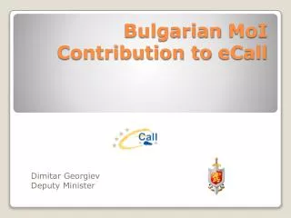 Bulgarian MoI Contribution to eCall