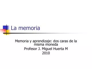 la memoria
